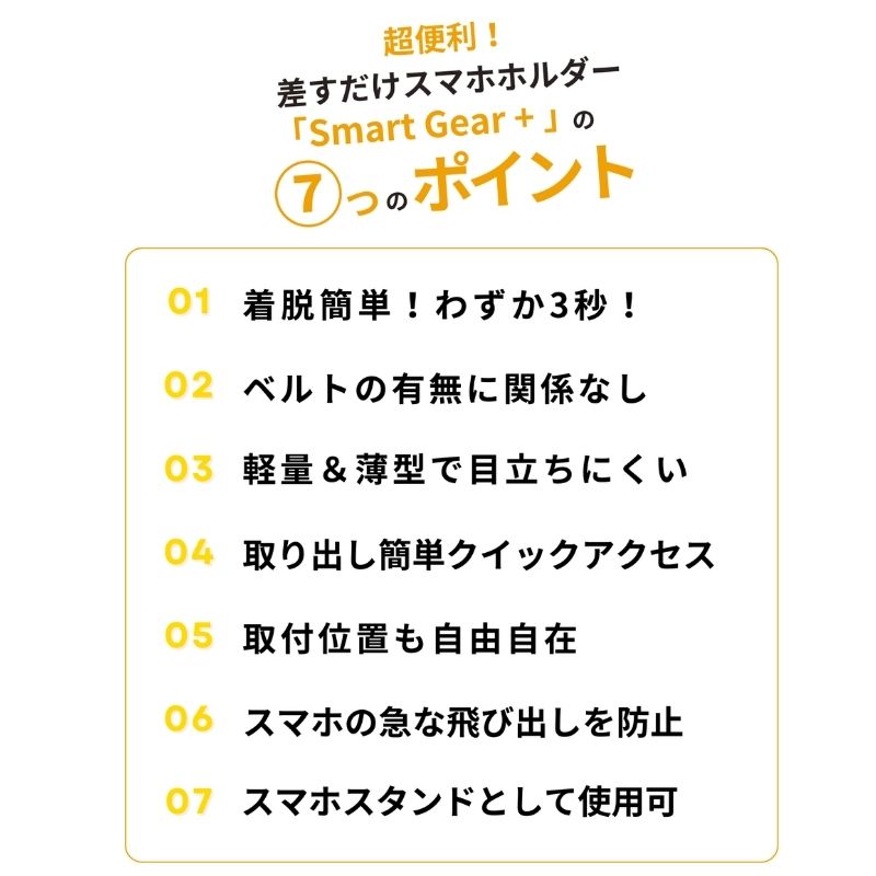 【3秒着脱】腰装着 スマホホルダー SmartGearプラス