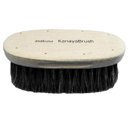 カナヤブラシ産業 手植え靴ブラシ 馬尾毛ゴマ kanayabrush12339