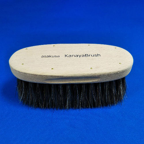 カナヤブラシ産業 手植え靴ブラシ 馬尾毛ゴマ kanayabrush12339