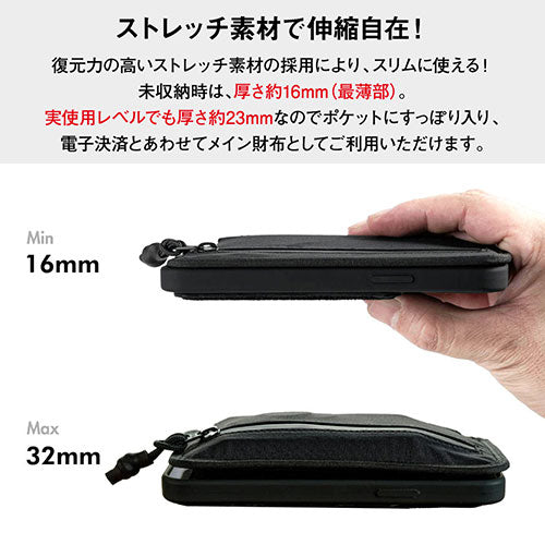 the150 キャッシュレス時代のiPhoneケース Wrapup 栃木レザー iPhone12～16／iPhone12～16 Pro用 ブラック
