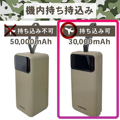 FlukeForest アウトドアバッテリー 30,000mAh 機内持ち込み可能モデル FF-VA130