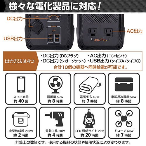 ジェイエスピー HANT ポータブル電源 135000mAh/500Wh 瞬間最大出力450W EB50 HAPP-EB50 - ユウボク東京公式ストア